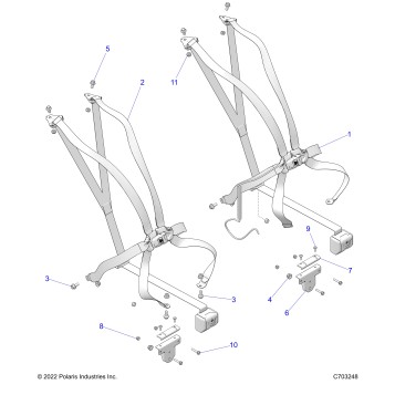 BODY, SEAT BELT MOUNTING 6 POINT - Z23RGD2KAJ/AK/BJ/BK  (C703248)