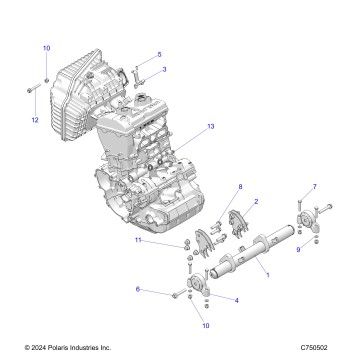ENGINE, MOUNTING & LONG BLOCK - Z25NEB99A4/B4 (C750502)