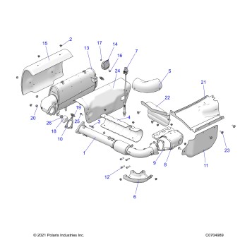ENGINE, EXHAUST SYSTEM - Z23G4C92AL/BL (C0704989)