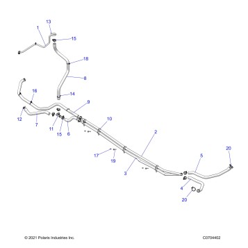 ENGINE, COOLING ROUTING, ENGINE - Z21R4D92AM/BM/AC/BC (C0703027-3)