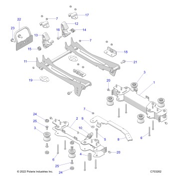 BODY, SEAT MOUNTING, FRONT - Z23RMU2KAN/BN (C703262)