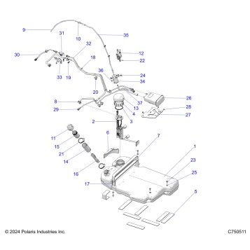 FUEL SYSTEM, EVAP - Z25SPE92A4/B4 (C750511)