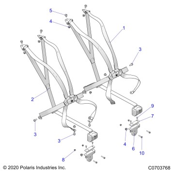 BODY, SEAT BELT MOUNTING 6 POINT - Z23RGK2KAJ/BJ (C0703768)