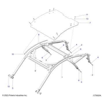 CHASSIS, CAB FRAME - Z26RPK2KAR/BR/AV/BV/AC/BC/AJ/BJ (C750224)
