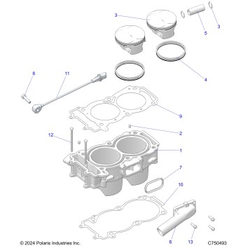 ENGINE, CYLINDER AND PISTON - Z25NEB99A4/B4 (C730493)