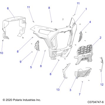 BODY, FRONT BUMPER - Z23A5P87A4/K87A4/A87A2(C0704747-7)