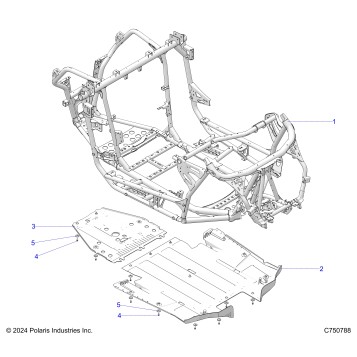 CHASSIS, MAIN FRAME AND SKID PLATES - Z25XPD92A/92B (C750788)