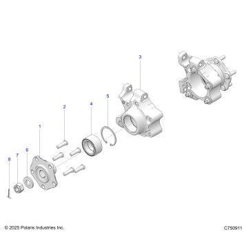 SUSPENSION, REAR CARRIER AND HUB - Z26NMX99A4/A6 (C750911)