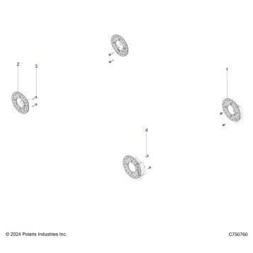 BRAKES, CALIPER MOUNTING AND ROTORS - Z25XPD92A/92B (C750083)