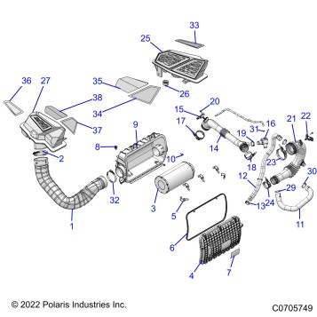 ENGINE, AIR INTAKE SYSTEM - Z23R4D92AK/AS/BK/BS (C0705749)