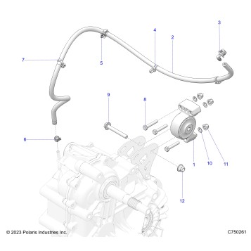 DRIVE TRAIN, MAIN GEARCASE MOUNTING - Z26S4P92BL (C750261)