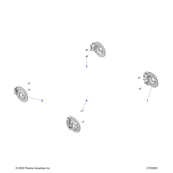 BRAKES, CALIPER MOUNTING AND ROTORS - Z23RMU2KAN/BN (C703263)