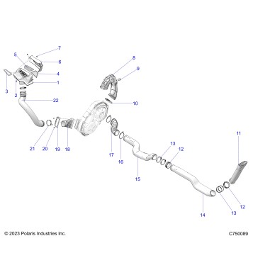 DRIVE TRAIN, CLUTCH COVER DUCTING - Z25R4P2KAE/BE (C750089)