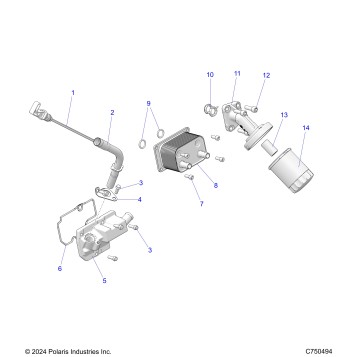 ENGINE, DIPSTICK AND OIL FILTER - Z25NEB99A4/B4 (C750494)