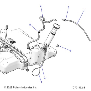 FUEL SYSTEM, FUEL LINES, STD. - Z23RGD2KAJ/AK(C701162-02)