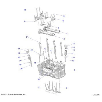 ENGINE, CYLINDER HEAD AND VALVES - Z25NMB99A4/B4 (C702907)