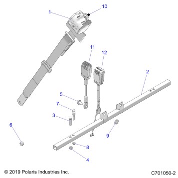 BODY, SEAT MOUNTING and BELTS - Z20CHA57A2/E57AM (C701050-2)