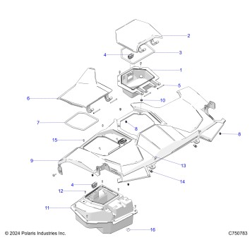 BODY, DASH, UPPER - Z25XPD92A/92B (C750783)