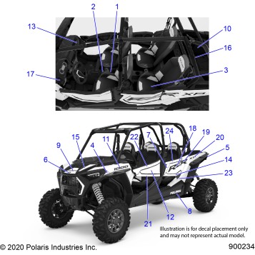 BODY, DECALS - Z21N4E99AC/AK/BC/BK (900234)