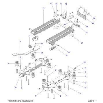 BODY, SEAT MOUNTING, FRONT - Z25R4P2KAE/BE (C750151)