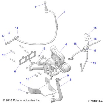 ENGINE, TURBO CHARGER MOUNTING - Z20NAE92AL/AR/BL/BR/F92AL/AR (C701001-4)