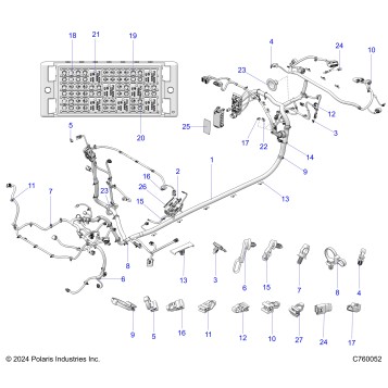 ELECTRICAL, WIRE HARNESS, CHASSIS - Z25XPB92AP/BP (C760052)