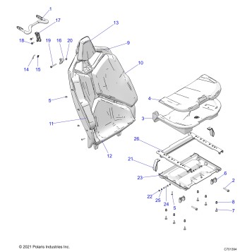 BODY, SEAT ASM. REAR - Z22M4D92AJ/AK/BJ/BK (C701394)