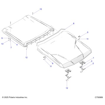 BODY, ROOF - Z25X4B92AP/BP (C750889)