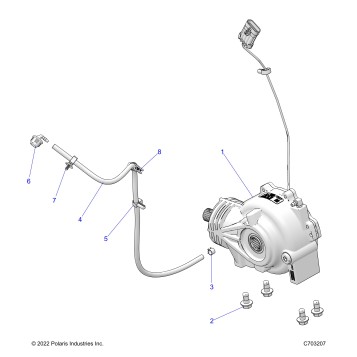DRIVE TRAIN, FRONT GEARCASE MOUNTING - Z23A5P87A4/K87A4/A87A2(C703207)