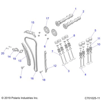 ENGINE, VALVES and CAMSHAFTS - Z22ASA87A2(C701025-11)
