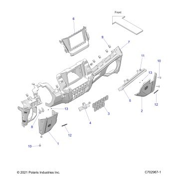 BODY, DASH LOWER, RIDE COMMAND - Z23G4C92AL/BL (C702967)