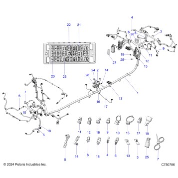 ELECTRICAL, WIRE HARNESS, CHASSIS - Z25X4B92AP/BP (C750786)
