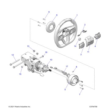 STEERING, UPPER, PREMIUM/ULTIMATE - Z23R4D92AK/AS/BK/BS (C0704758)