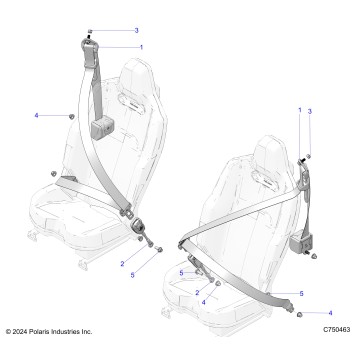 BODY, SEAT BELT MOUNTING, REAR - Z25X4B92AP/BP (C750463)