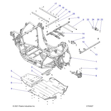 CHASSIS, MAIN FRAME AND SKID PLATES - Z22MAU92AP/BP (C0705762)