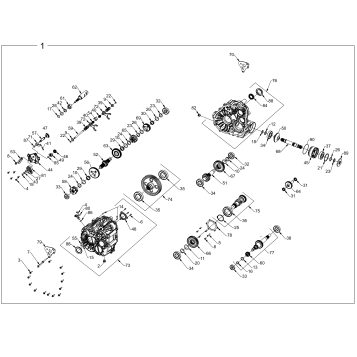 DRIVE TRAIN, MAIN GEARCASE INTERNALS - Z24G4E92AL/BL (1334610)