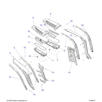 BODY, REAR FENDERS AND BEZELS - Z26NMX99A4/A6 (C750817)