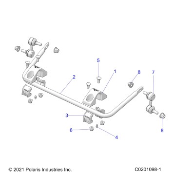 SUSPENSION, REAR STABILIZER BAR - Z26HCA18A4/A7/B4/B7 (C0201098-1)