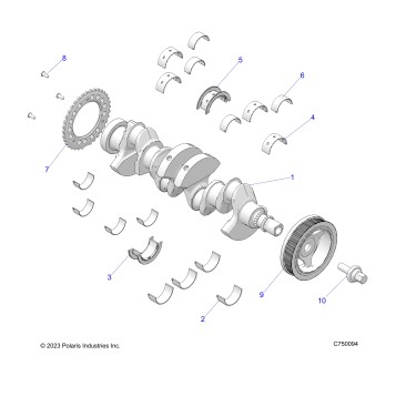 ENGINE, CRANKSHAFT AND BEARINGS - Z26RPK2KAR/BR/AV/BV/AC/BC/AJ/BJ (C750094)