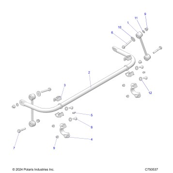 SUSPENSION, STABILIZER BAR, REAR - Z25NMB99A4/B4 (C750537)