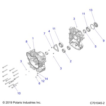 ENGINE, CRANKCASE - Z20CHA57A2/E57AM (C701045-2)