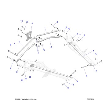 SUSPENSION, REAR TRAILING ARMS MOUNTING - Z23RMU2KAN/BN (C703280)