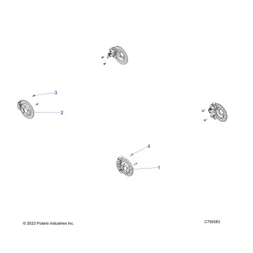 BRAKES, CALIPER MOUNTING AND ROTORS - Z25SPE92A4/B4 (C750083)