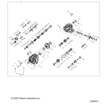 DRIVE TRAIN, MAIN GEARCASE INTERNALS - Z23RAD92AK/BK/AS/BS (1334610)