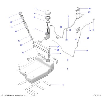 FUEL SYSTEM, STANDARD - Z25SPE92A4/B4 (C750512)