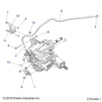 DRIVE TRAIN, MAIN GEARCASE MOUNTING- Z20CHA57A2/E57AM (C701043-1)