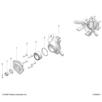 SUSPENSION, FRONT CARRIER AND HUB - Z26NMX99A4/A6 (C750914)
