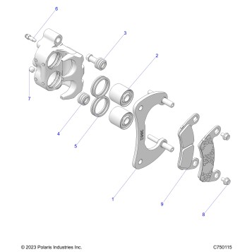 BRAKES, CALIPER, REAR - Z25R4P2KAE/BE (C750115)