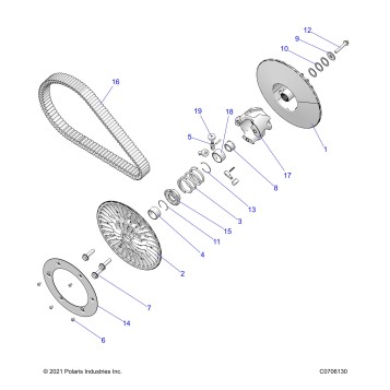 DRIVE TRAIN, SECONDARY CLUTCH - Z23RAD92AK/BK/AS/BS (C0705225)