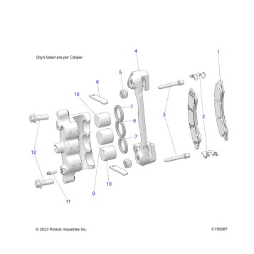 BRAKES, CALIPER, FRONT - Z24RGD2KAH/AL/BH/BL (C703399)